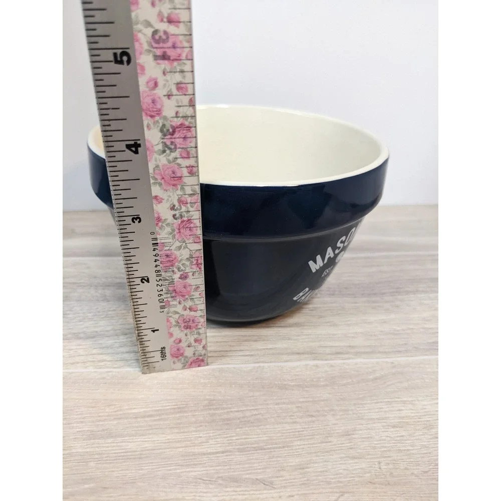 Mason Cash Navy Blue No 42 Mixing Bowl 650ml 22oz Ceramic Baking Goods England